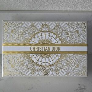 Dior Gift Box, Crinkle Paper, Gold and White Baroque Design